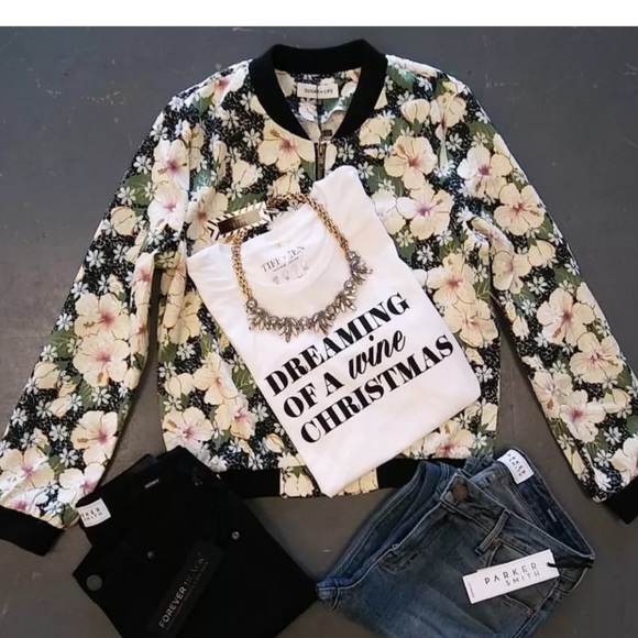 Sugarlips Jackets & Blazers - SugarLips bomber jacket lightweight floral Various LAST FINAL PRICE SALE
